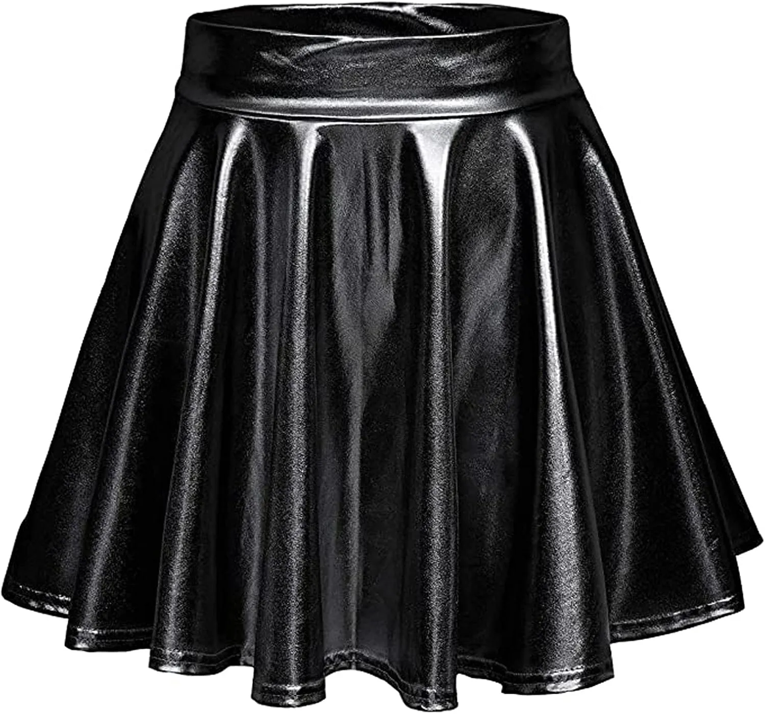 Mini Plaid Skirts for Women Sexy A-Line Shiny Mini Fashion Casual Flared Women's Pleated Skirt Skirt Womens