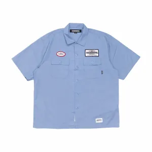 Mens Short Sleeve Classic Work Shirt in Blue - Durable and Stylish
