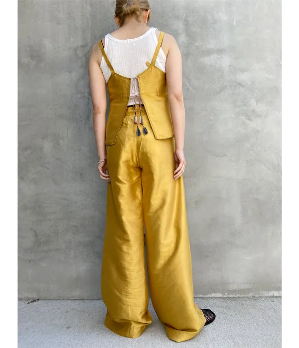 nowos/SILK PANTS(YELLOWGOLD)