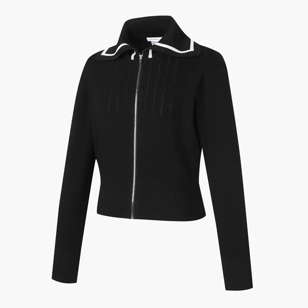 o Khoc Golf DESCENTE N Wide Collar Cardigan