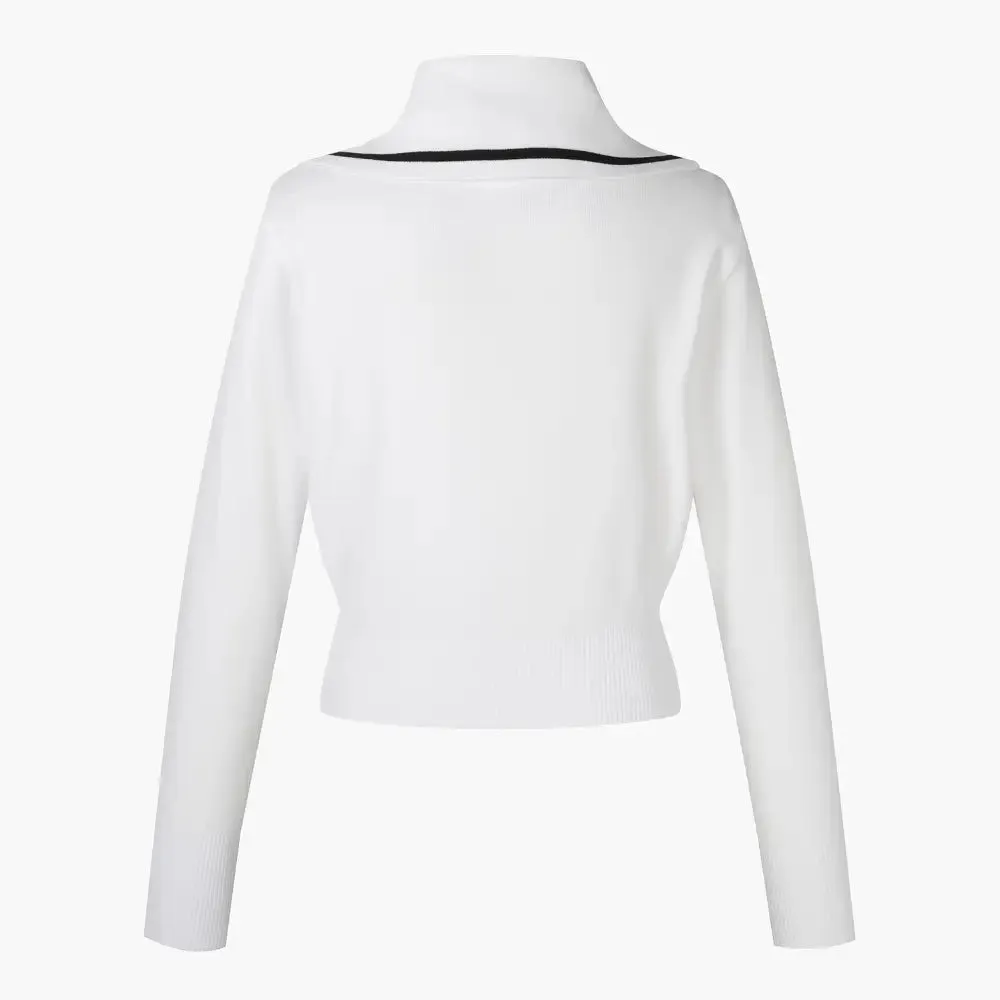 o Khoc Golf DESCENTE N Wide Collar Cardigan