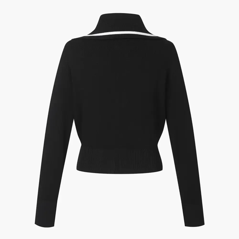 o Khoc Golf DESCENTE N Wide Collar Cardigan