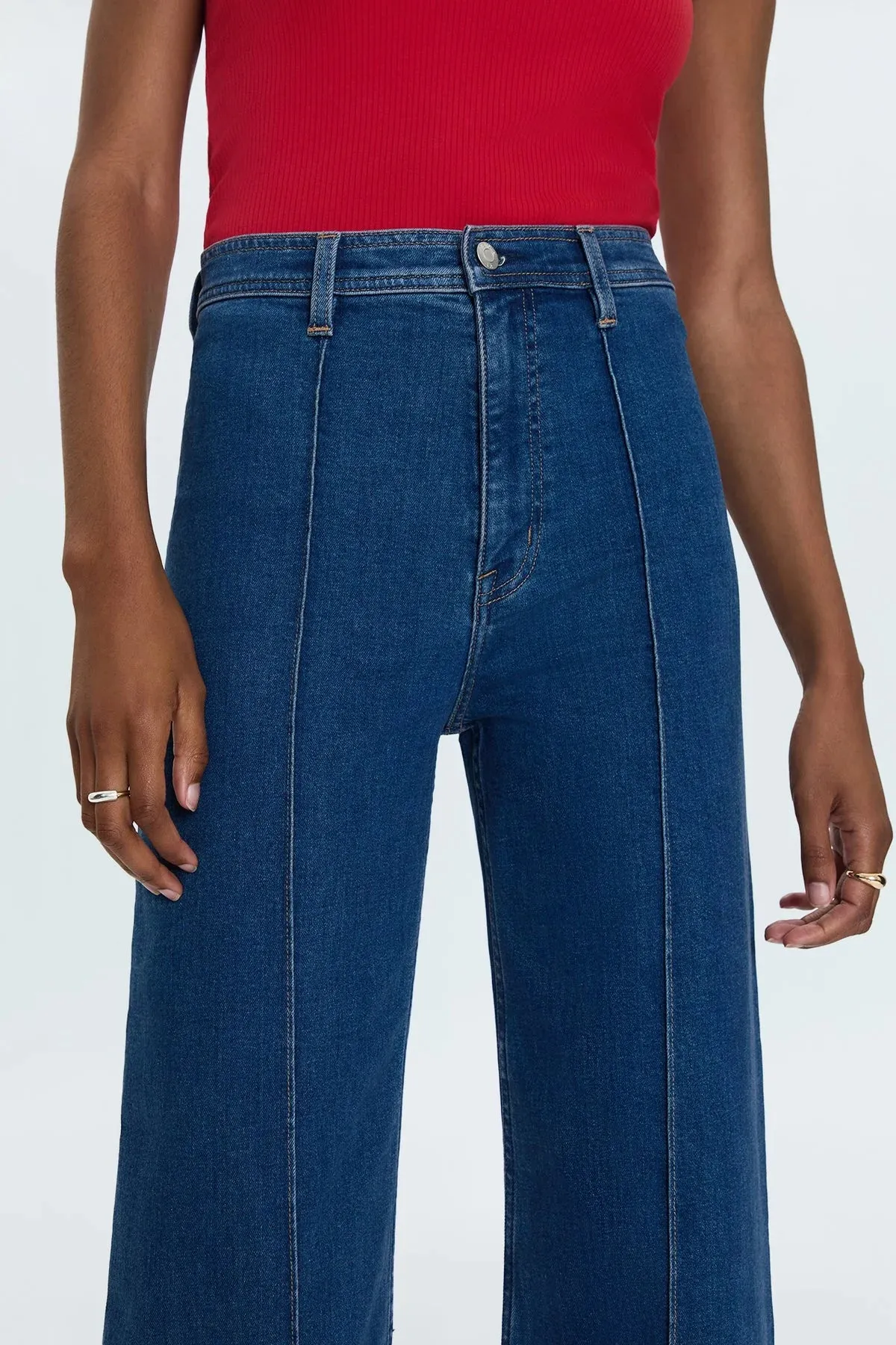 Pistola - Penny Ankle Pintuck High Rise Wide Leg- Country Club