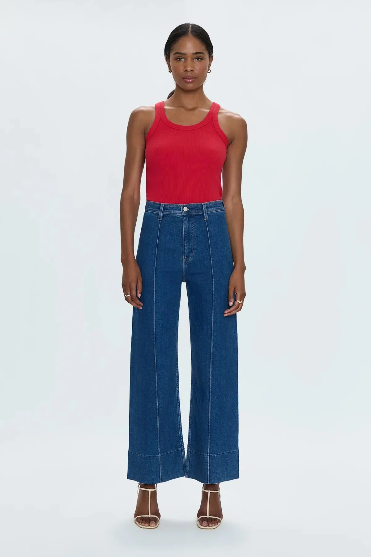 Pistola - Penny Ankle Pintuck High Rise Wide Leg- Country Club