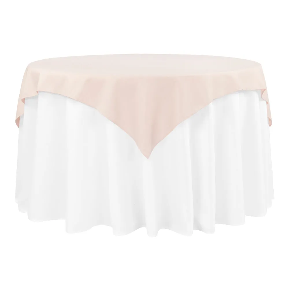 Polyester Square 54" Overlay/Tablecloth - Blush/Rose Gold