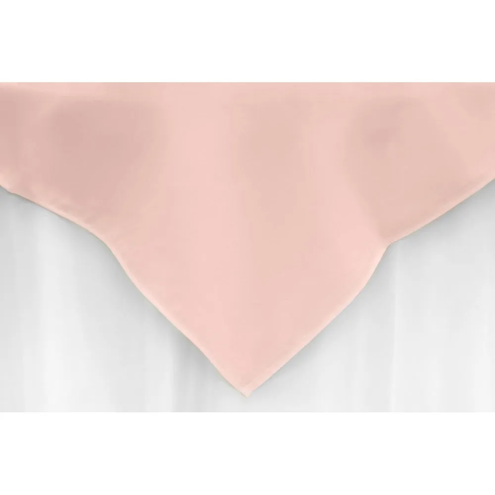 Polyester Square 54" Overlay/Tablecloth - Blush/Rose Gold