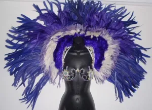 Purple Luxury Shoulder Piece   Bra Bling Caribbean Costume Set
