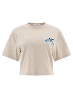 "BUTTERFLY" CROPPED T-SHIRT