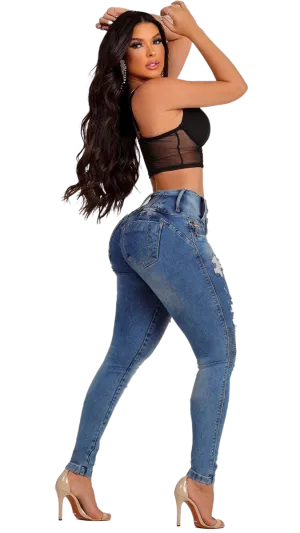 Rhero Women's High Waisted Jeans Pants 56625