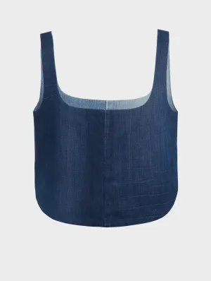 Riley Reversible Top Dark Blue