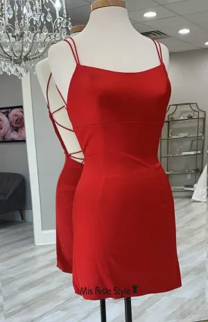 Short Fit and Flare Red Homecoming Dress