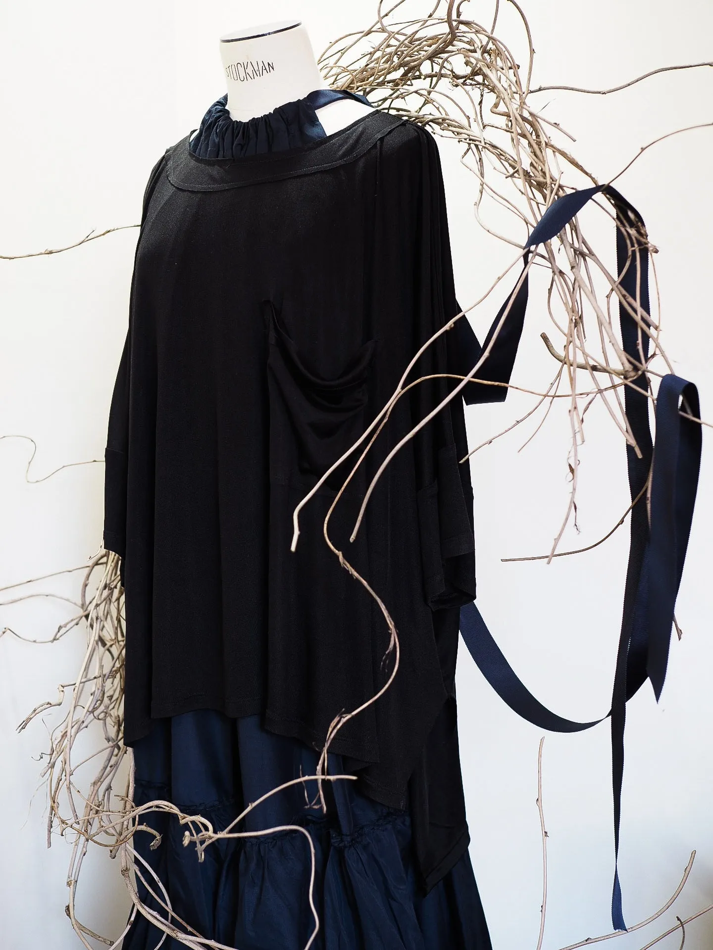 Silk jersey Tee Top - Tea stain