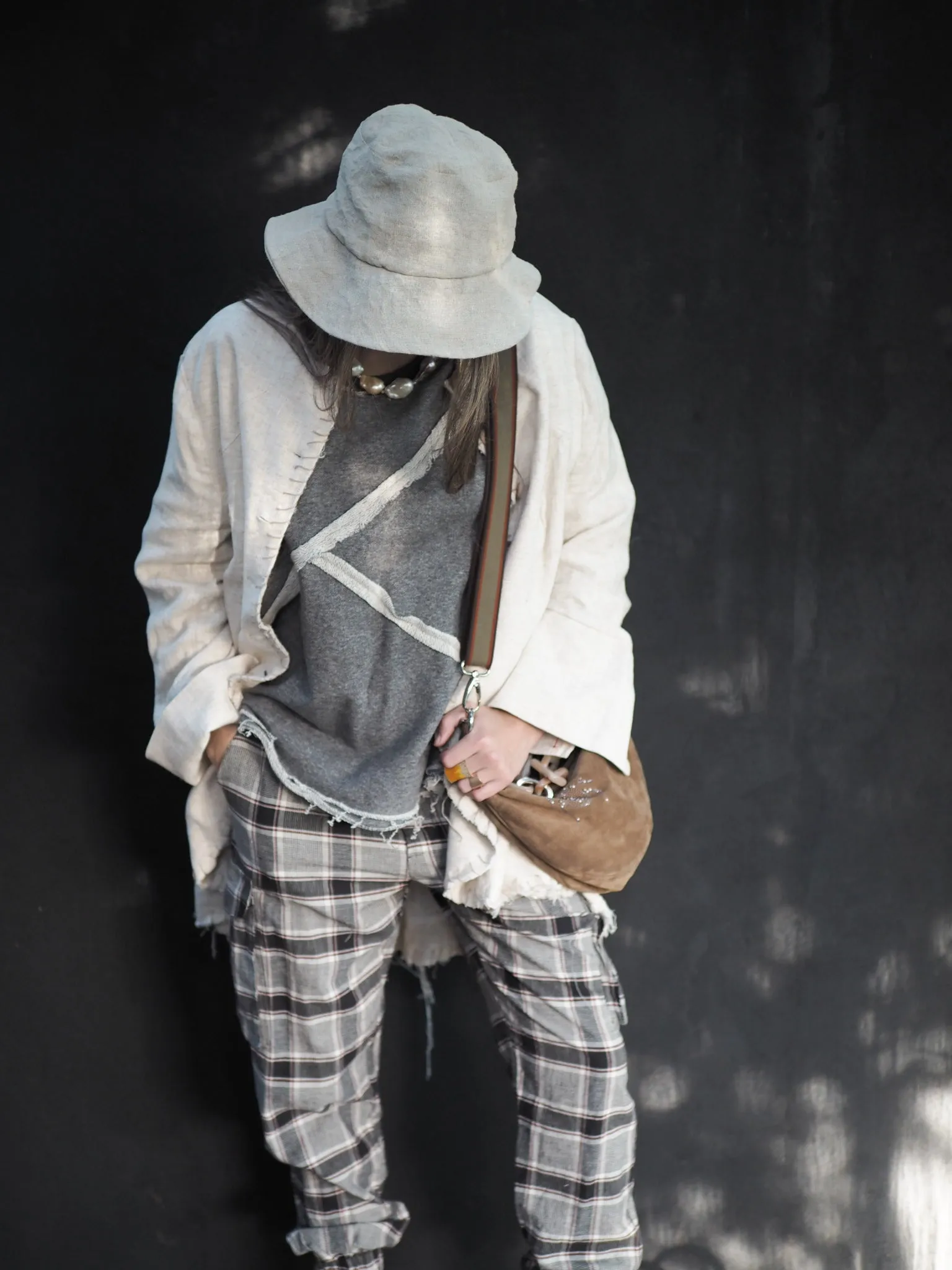 Spliced sweat Top - (Organic Cotton) Grey