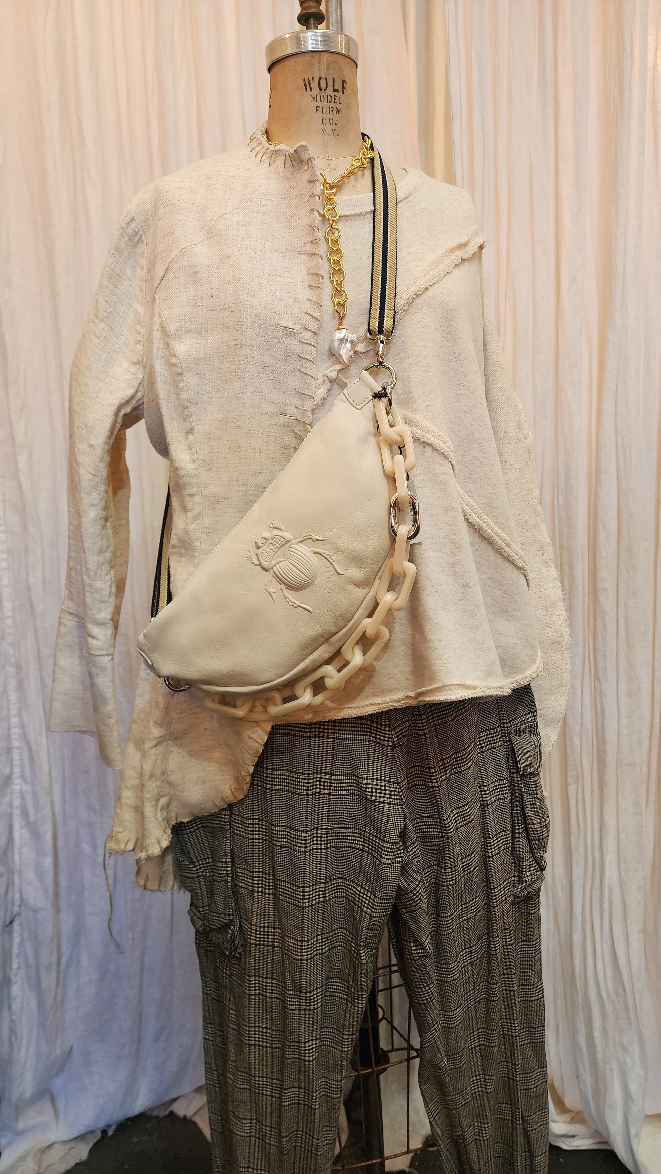 Spliced sweat Top - (Organic Cotton) Natural