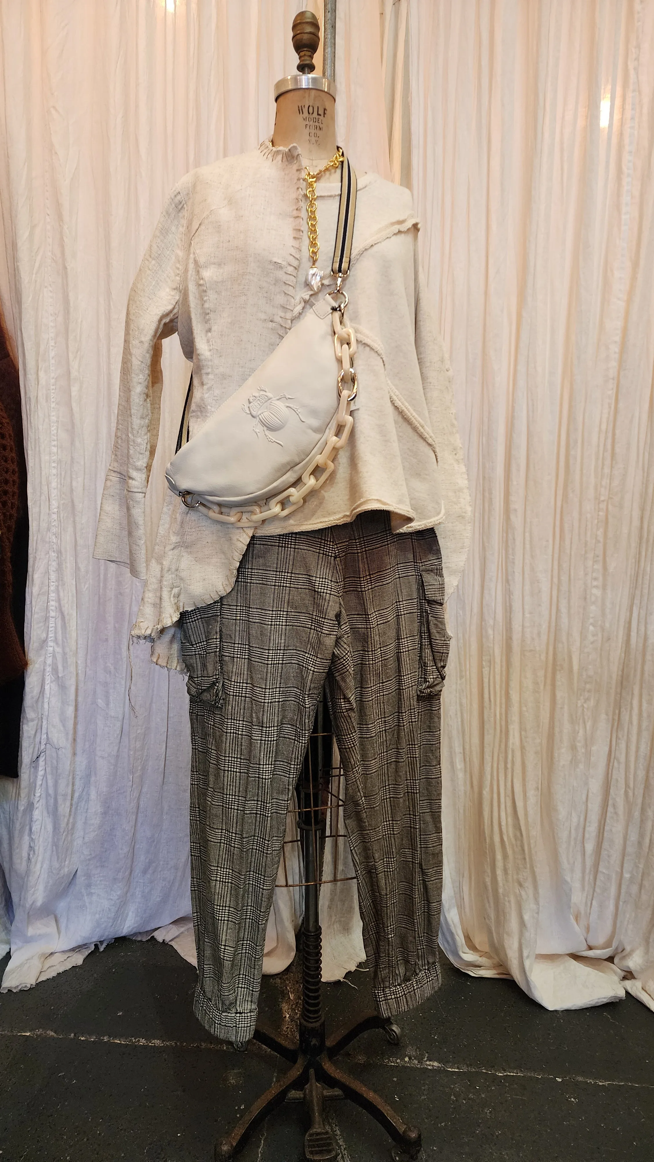 Spliced sweat Top - (Organic Cotton) Natural
