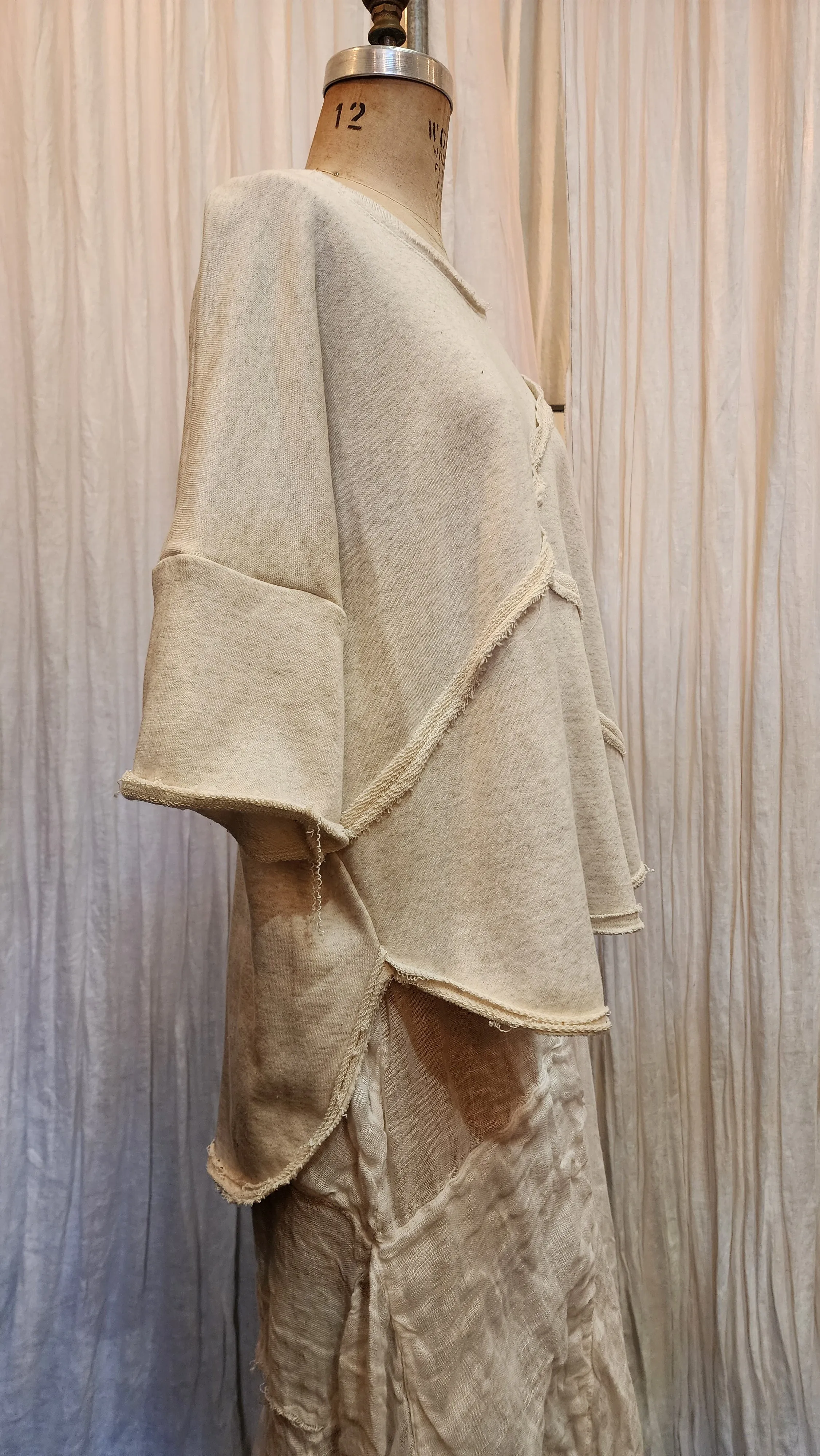 Spliced sweat Top - (Organic Cotton) Natural