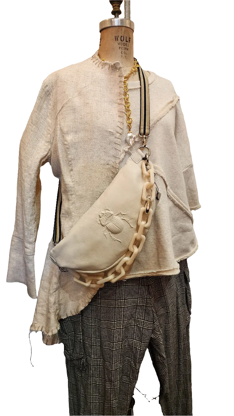 Spliced sweat Top - (Organic Cotton) Natural