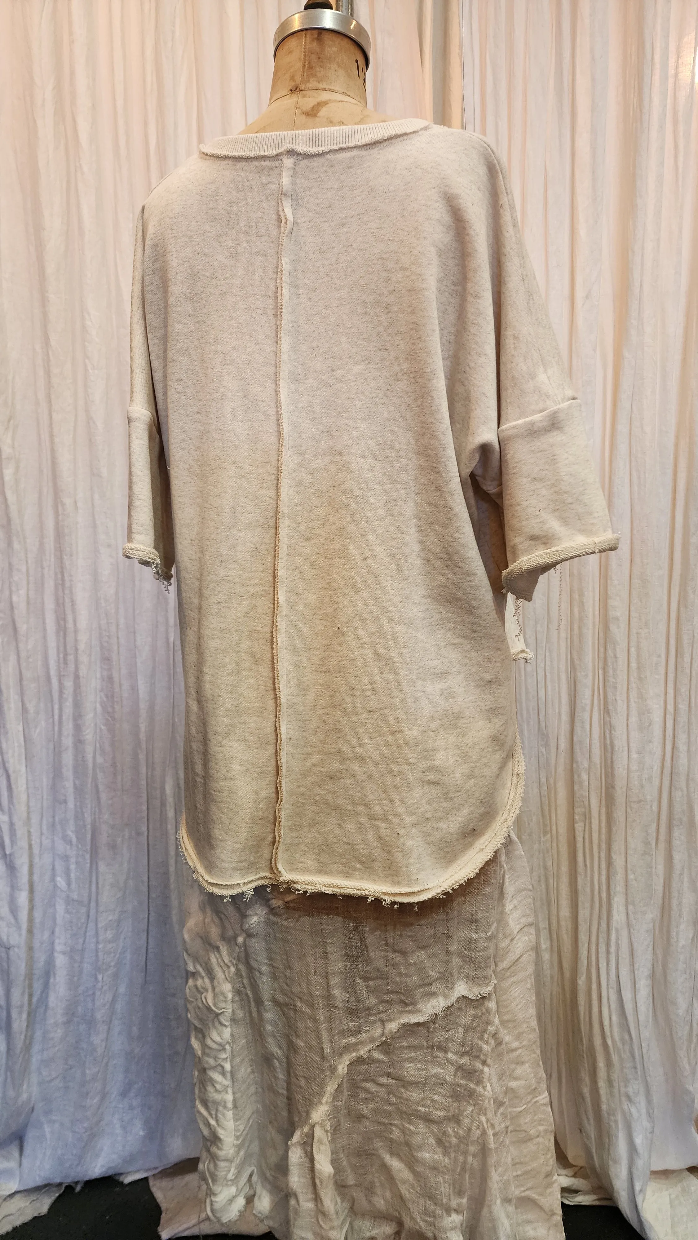 Spliced sweat Top - (Organic Cotton) Natural