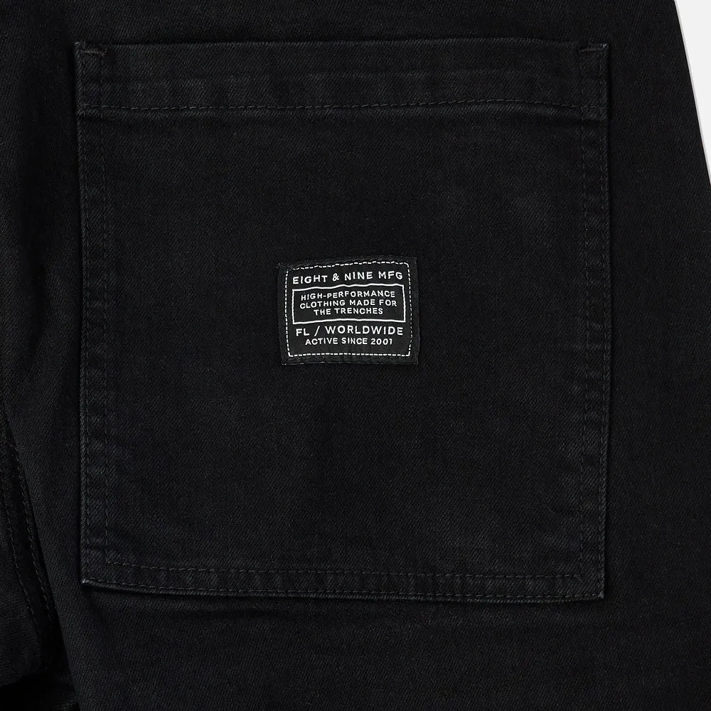 Strapped Up Slim Utility Jet Black Jeans Royal Straps