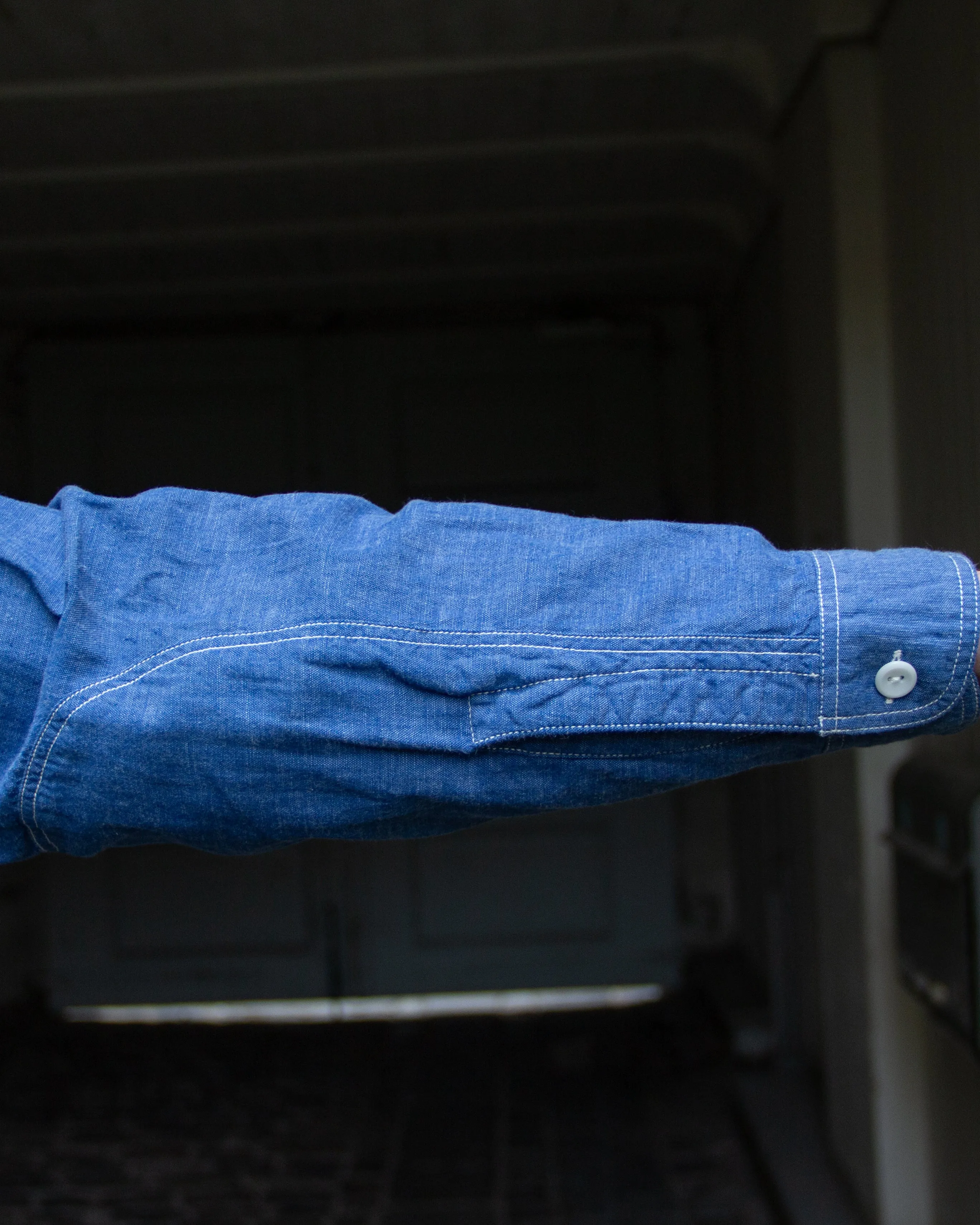 Sugar Cane, Chambray Shirt, VAT Dye