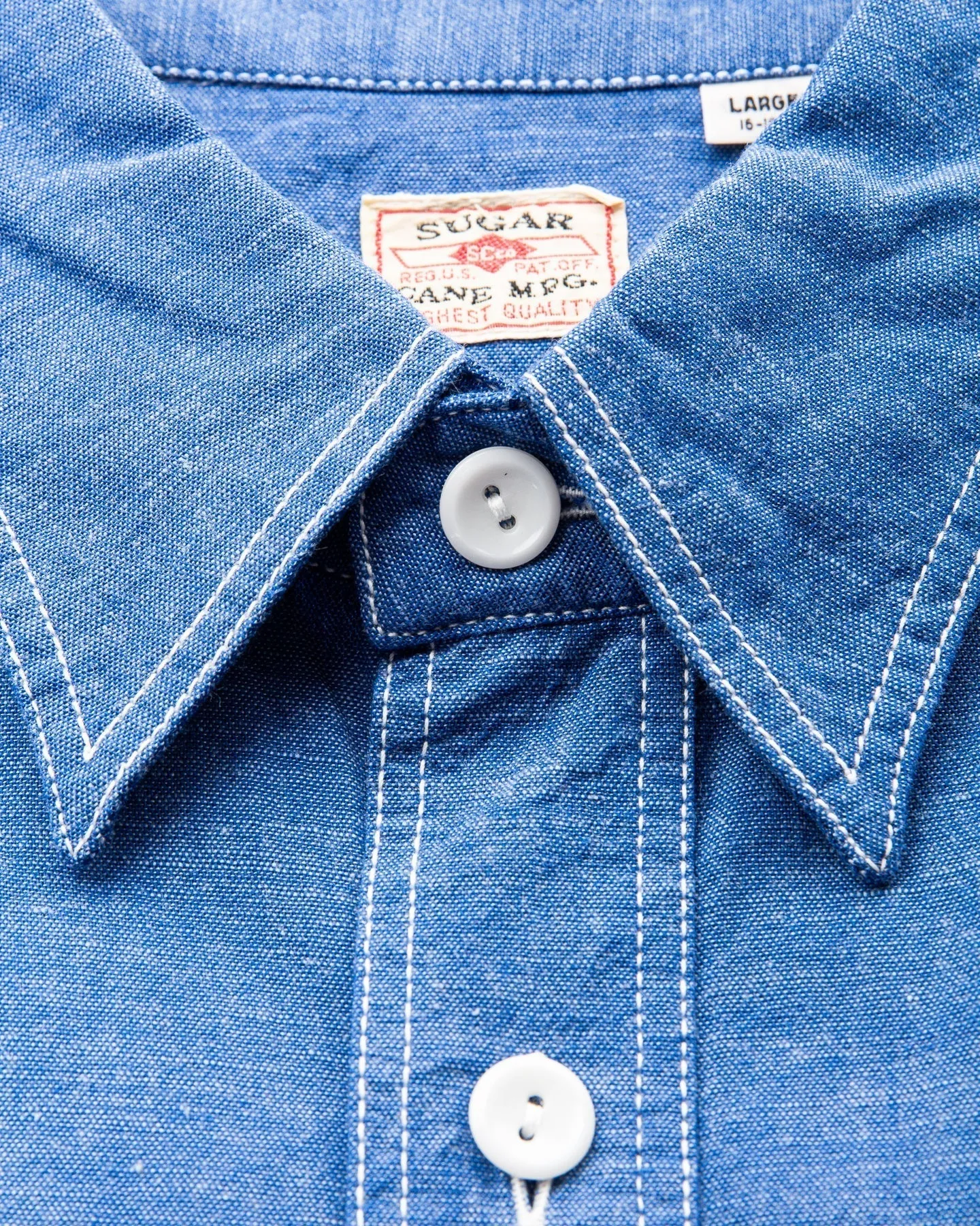 Sugar Cane, Chambray Shirt, VAT Dye