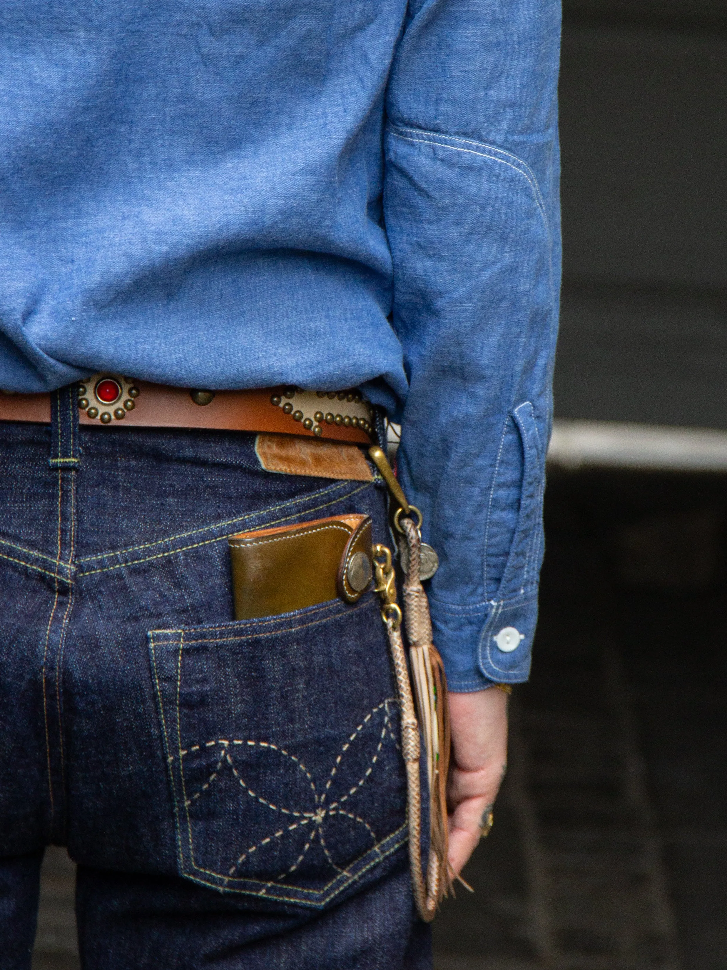 Sugar Cane, Chambray Shirt, VAT Dye