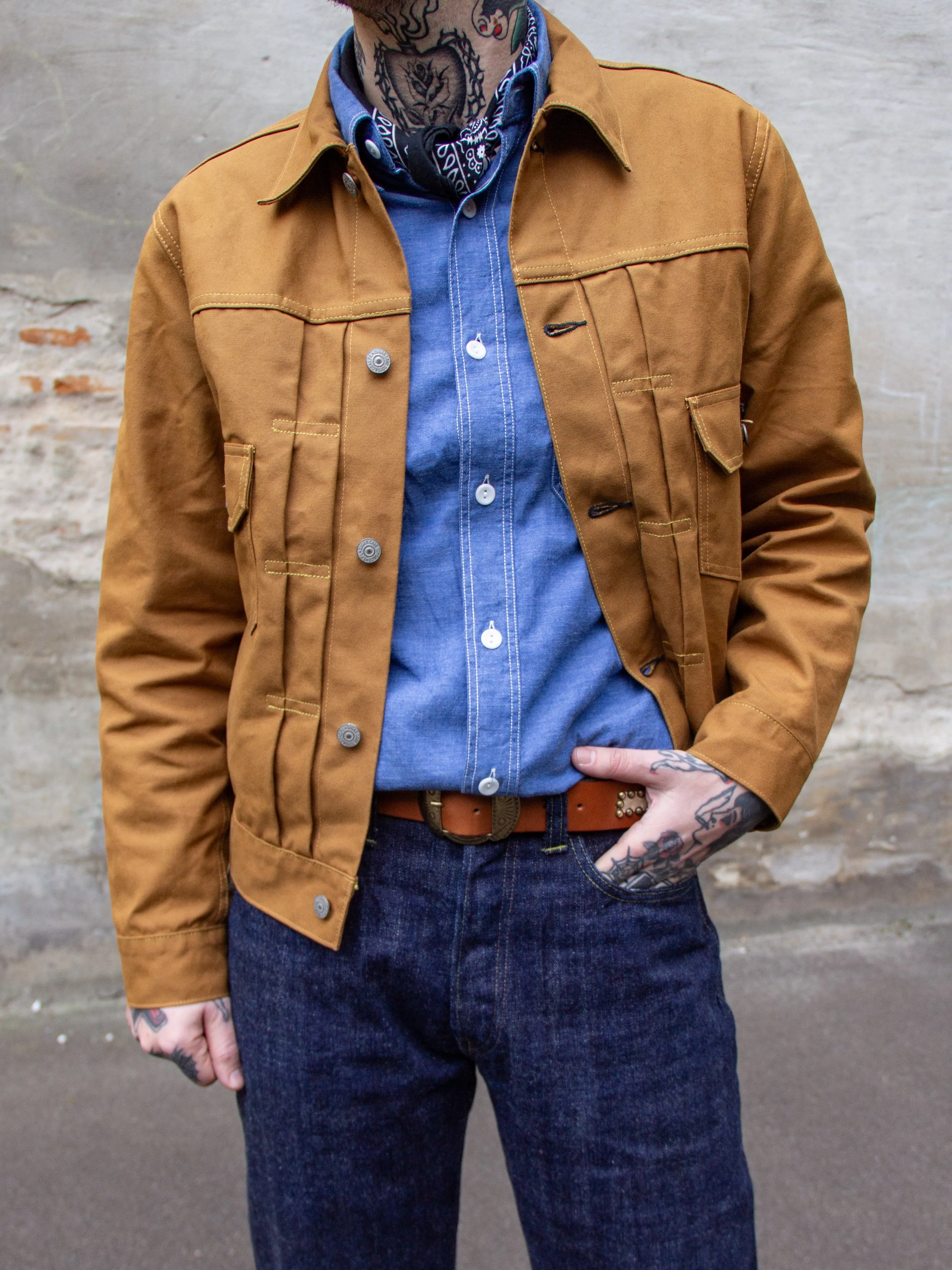 Sugar Cane, Chambray Shirt, VAT Dye