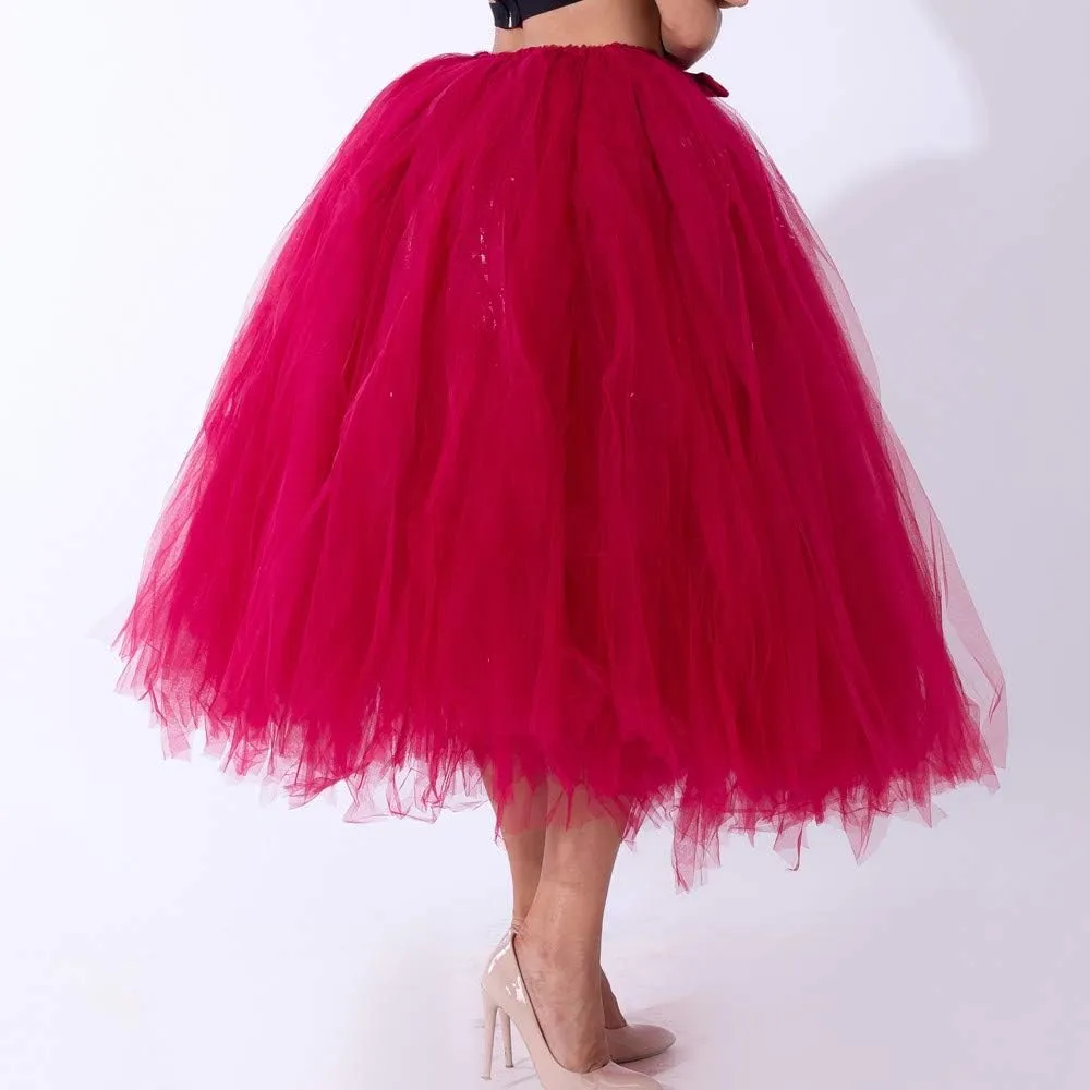 Tulle Skirt Women Women's Adult Classic Elastic 3 or 4 Layered Tulle Tutu Skirt Begoing Skirt Womens Tutu