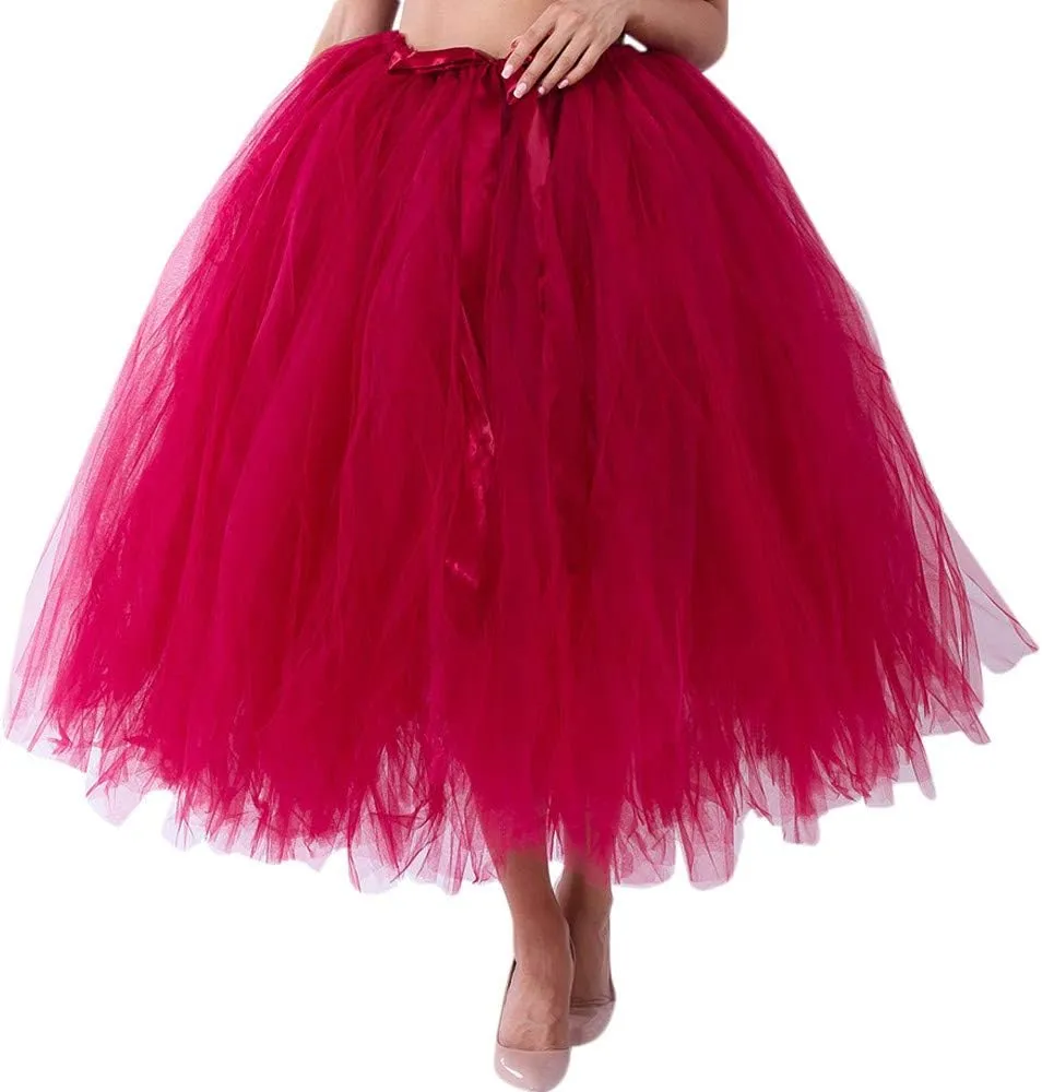 Tulle Skirt Women Women's Adult Classic Elastic 3 or 4 Layered Tulle Tutu Skirt Begoing Skirt Womens Tutu