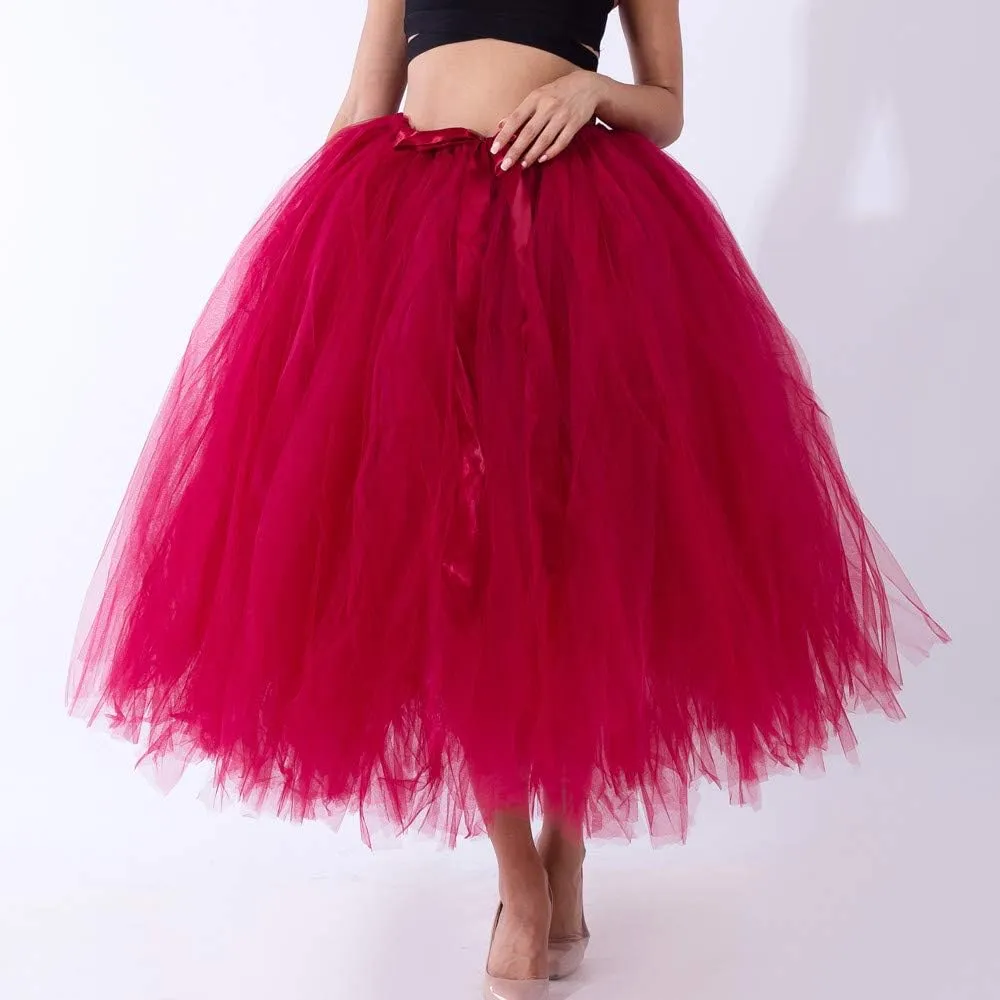 Tulle Skirt Women Women's Adult Classic Elastic 3 or 4 Layered Tulle Tutu Skirt Begoing Skirt Womens Tutu