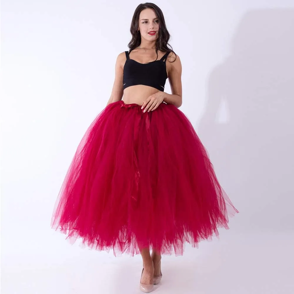 Tulle Skirt Women Women's Adult Classic Elastic 3 or 4 Layered Tulle Tutu Skirt Begoing Skirt Womens Tutu