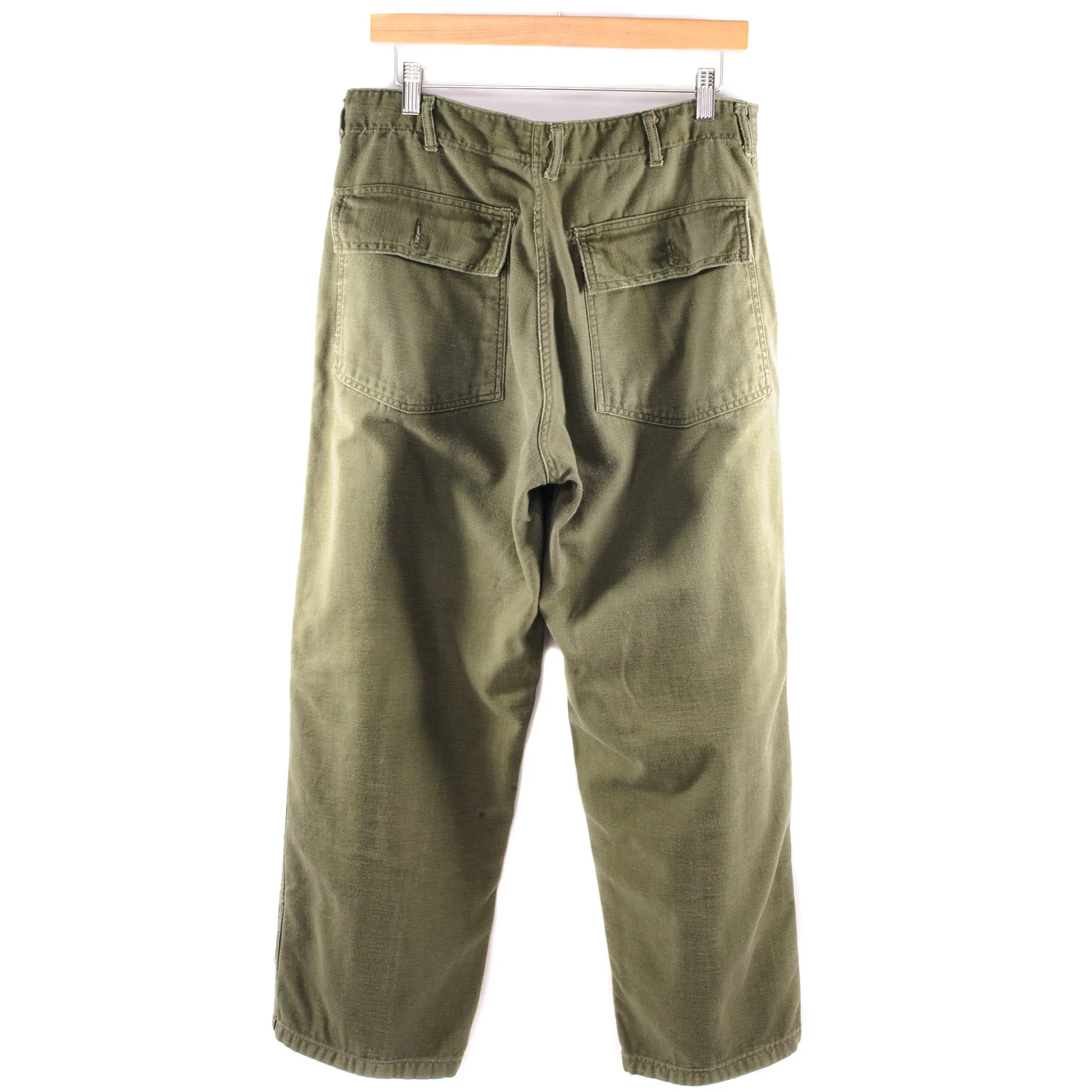 VINTAGE US ARMY UTILITY OG-107 SATEEN PANTS 1971 VIETNAM WAR SIZE W31 L27