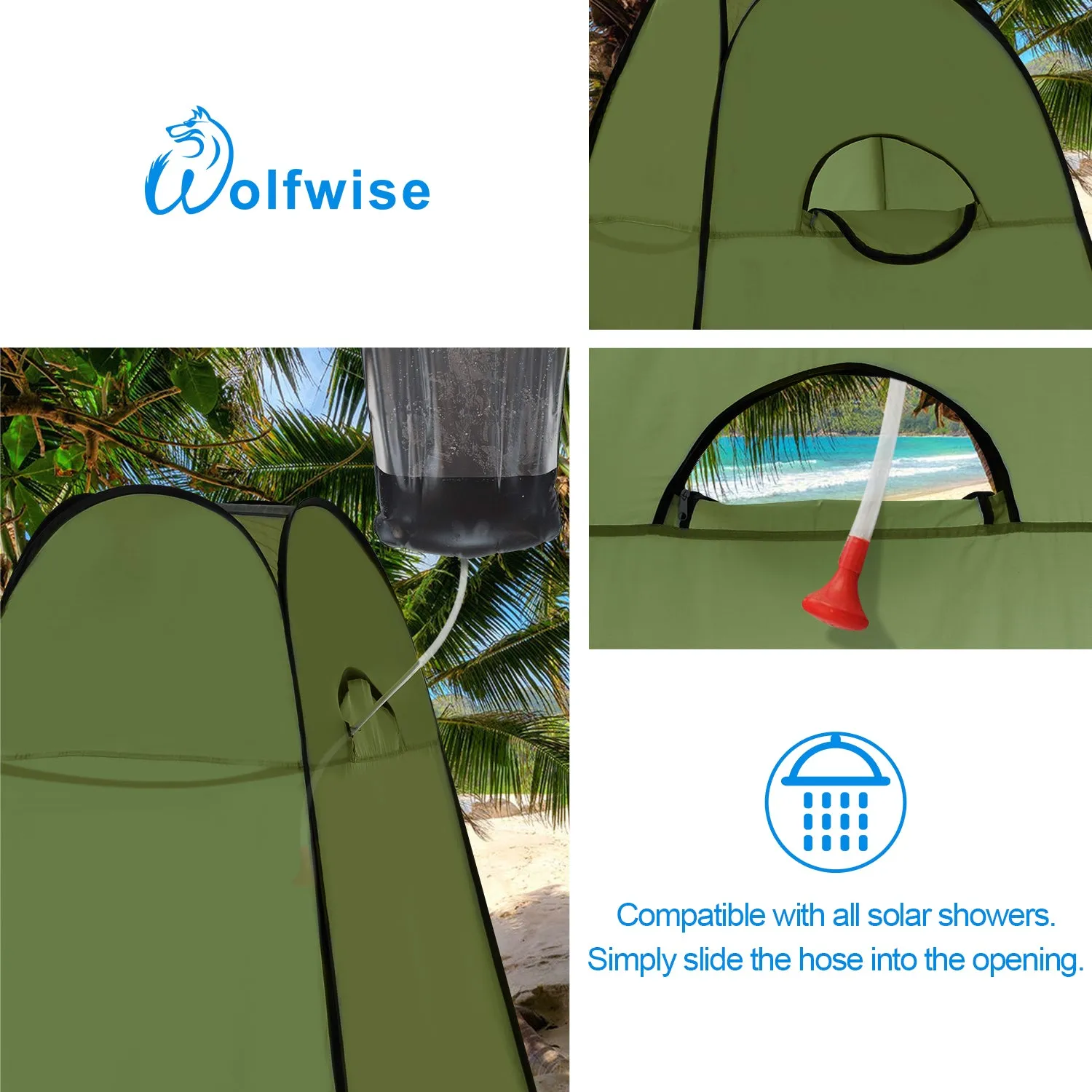 WolfWise Blazers A10 Pop up Privacy Tent Green