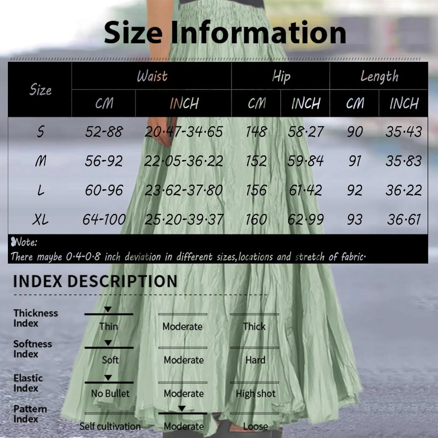 Womens Pleated A-line Maxi Skirt Boho Beach Summer Vacation Long Skirts Elastic High Waist Flowy Casual Long Skirts