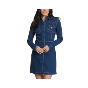 Wrangler Retro Women's Dark Wash Denim Jacket Dress
