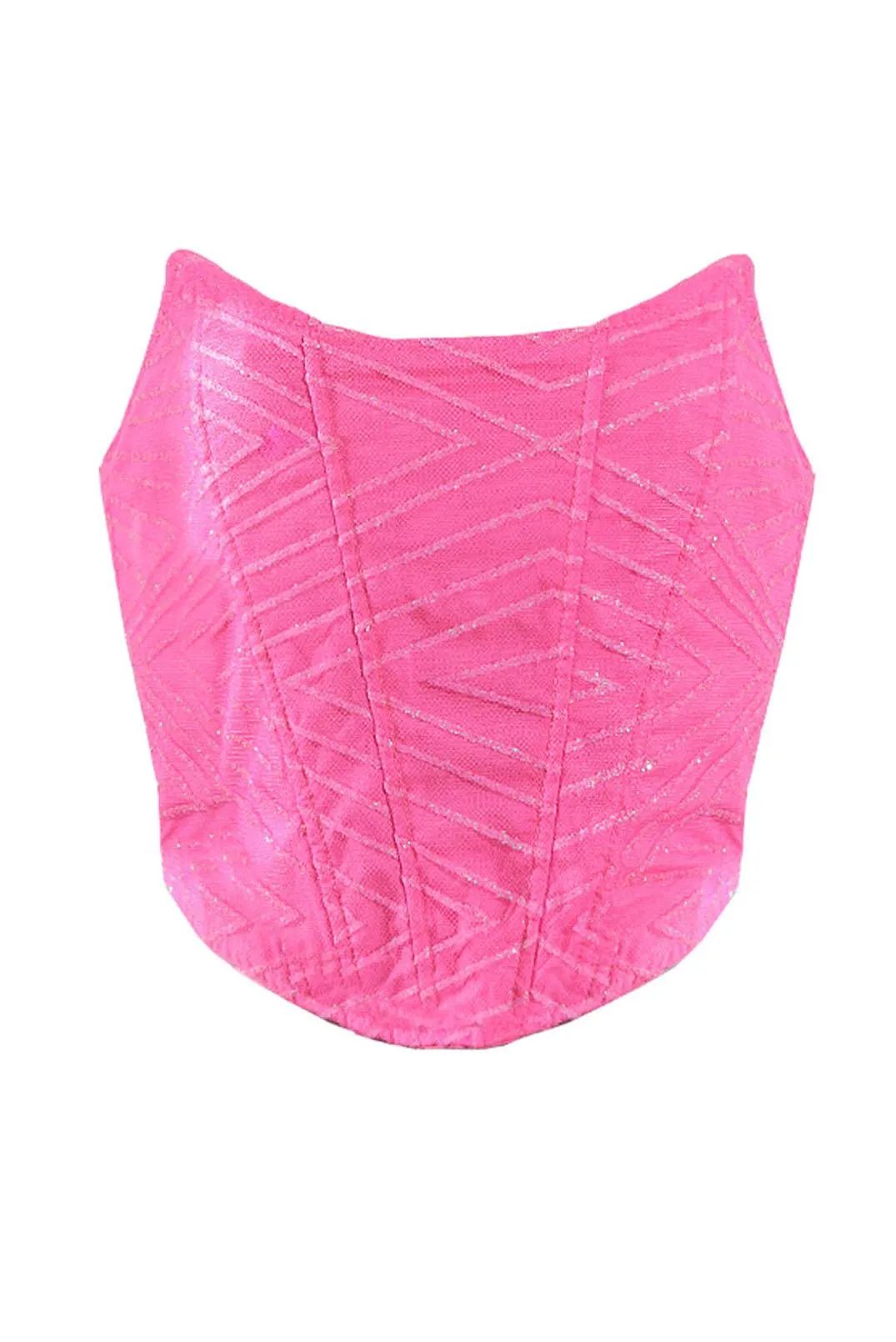 Xtina Glitter Encrusted Party Sparkle Corset
